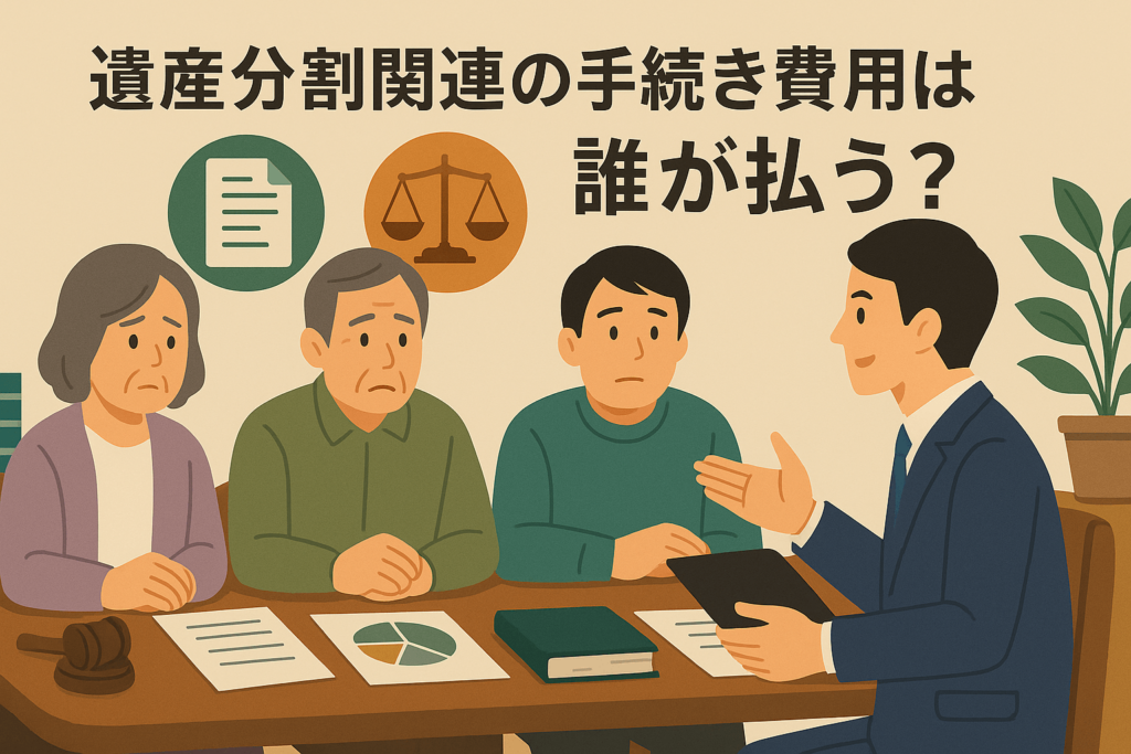 遺産分割関連の手続き費用は誰が払う?